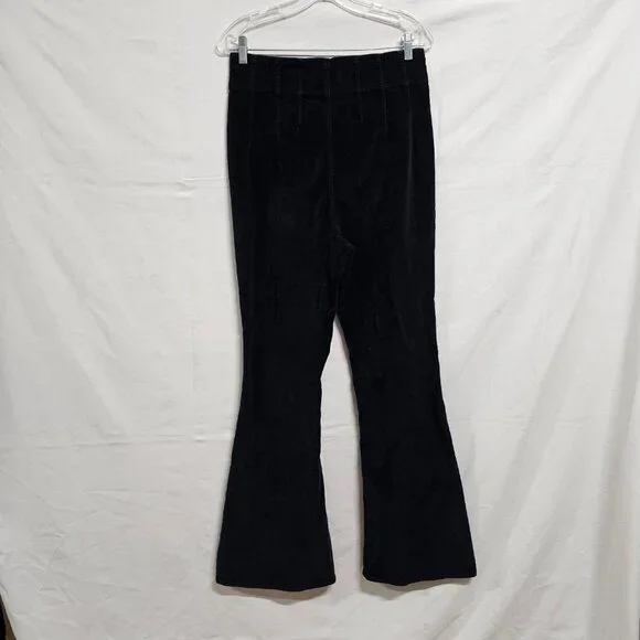 Free People Jayde Seamed Corduroy Flare Pants Size 31 Black - Picture 4 of 16
